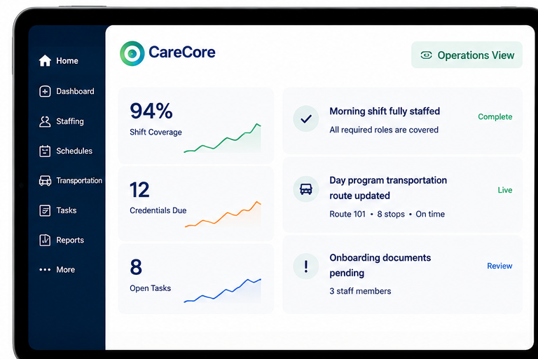CareCore operations app preview